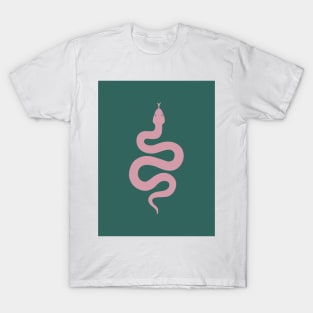 Snake Charm Green & Pink T-Shirt